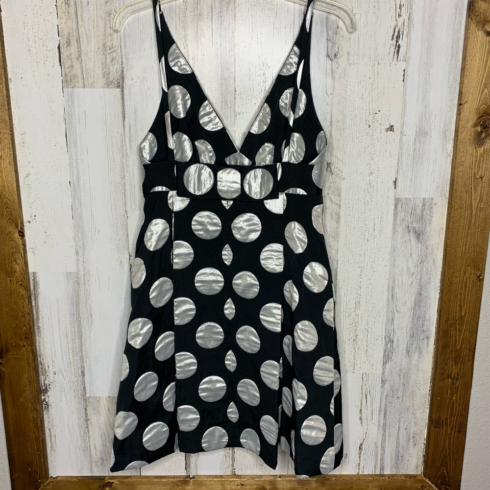 MILLY of New York polka dot dress size 0 black - Picture 2 of 6